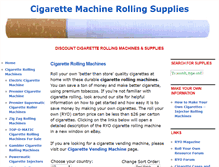 Tablet Screenshot of cigarettemachinerolling.com